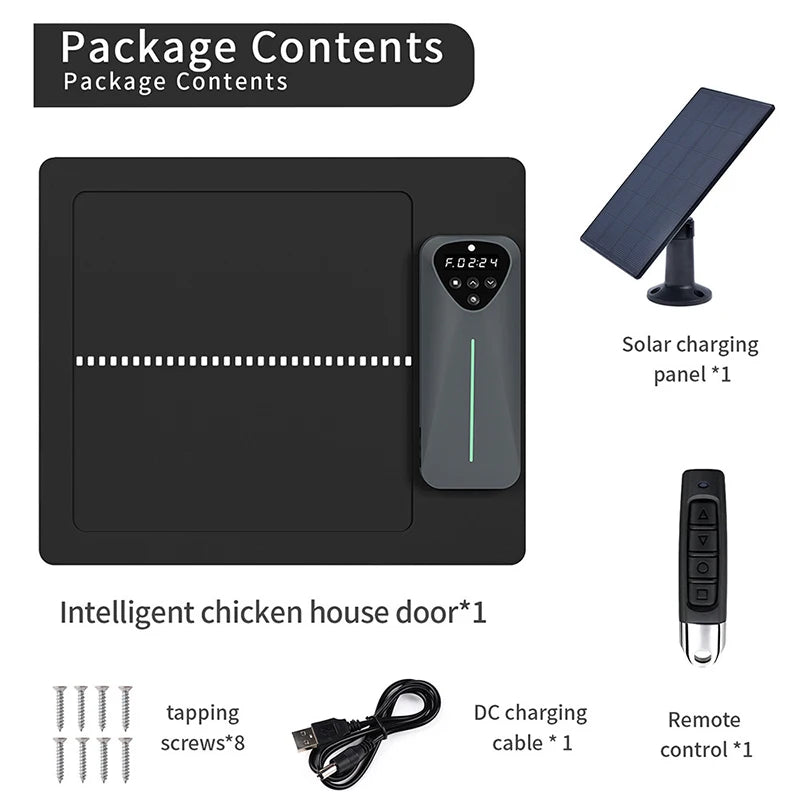Automatic coop door installed on chicken coop