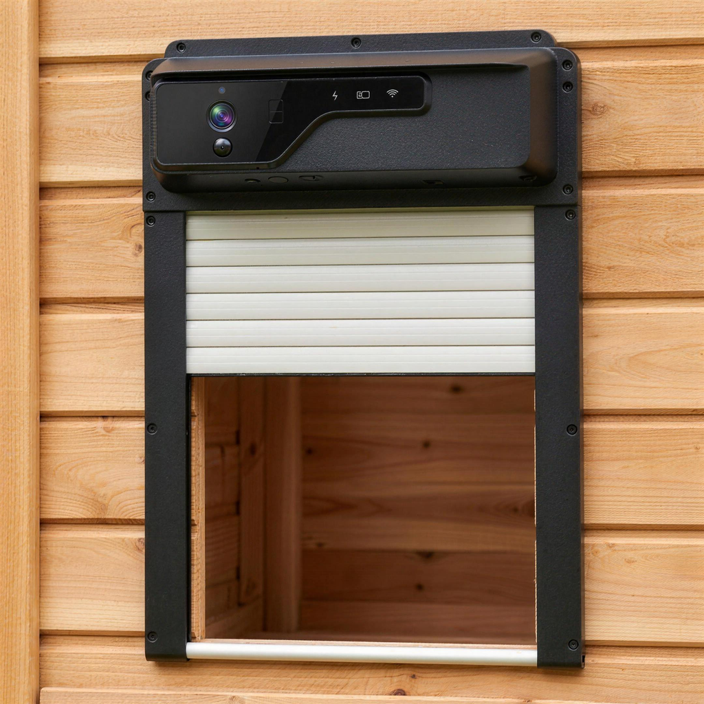 Morning Cluck Vision coop door straight-on product view